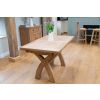 Country Oak 1.3 to 1.8m Cross Leg Oak Dining Table - £80 OFF SUMMER SALE - 19 Country Oak 1.3 to 1.8m Cross Leg Oak Dining Table - £80 OFF SUMMER SALE - 19