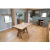 Country Oak 1.3 to 1.8m Cross Leg Oak Dining Table - £80 OFF SUMMER SALE - 20 Country Oak 1.3 to 1.8m Cross Leg Oak Dining Table - £80 OFF SUMMER SALE - 20