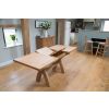 Country Oak 1.3 to 1.8m Cross Leg Oak Dining Table - £80 OFF SUMMER SALE - 15 Country Oak 1.3 to 1.8m Cross Leg Oak Dining Table - £80 OFF SUMMER SALE - 15