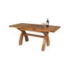Country Oak 1.3 to 1.8m Cross Leg Oak Dining Table - £80 OFF SUMMER SALE - 7 Country Oak 1.3 to 1.8m Cross Leg Oak Dining Table - £80 OFF SUMMER SALE - 7
