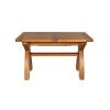 Country Oak 1.3 to 1.8m Cross Leg Oak Dining Table - £80 OFF SUMMER SALE - 25 Country Oak 1.3 to 1.8m Cross Leg Oak Dining Table - £80 OFF SUMMER SALE - 25