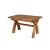 Country Oak 1.3 to 1.8m Cross Leg Oak Dining Table - £80 OFF SUMMER SALE - 26 Country Oak 1.3 to 1.8m Cross Leg Oak Dining Table - £80 OFF SUMMER SALE - 26