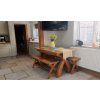 Country Oak 1.3 to 1.8m Cross Leg Oak Dining Table - £80 OFF SUMMER SALE - 6 Country Oak 1.3 to 1.8m Cross Leg Oak Dining Table - £80 OFF SUMMER SALE - 6