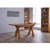 Country Oak 1.3 to 1.8m Cross Leg Oak Dining Table - £80 OFF SUMMER SALE - 2 Country Oak 1.3 to 1.8m Cross Leg Oak Dining Table - £80 OFF SUMMER SALE - 2