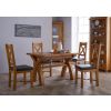 Country Oak 1.3 to 1.8m Cross Leg Oak Dining Table - £80 OFF SUMMER SALE - 3 Country Oak 1.3 to 1.8m Cross Leg Oak Dining Table - £80 OFF SUMMER SALE - 3