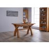 Country Oak 1.3 to 1.8m Cross Leg Oak Dining Table - £80 OFF SUMMER SALE - 4 Country Oak 1.3 to 1.8m Cross Leg Oak Dining Table - £80 OFF SUMMER SALE - 4