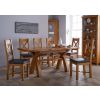 Country Oak 1.3 to 1.8m Cross Leg Oak Dining Table - £80 OFF SUMMER SALE - 5 Country Oak 1.3 to 1.8m Cross Leg Oak Dining Table - £80 OFF SUMMER SALE - 5