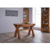 130cm to 180cm Country Oak X Leg Butterfly Extending Table Oval Corners - £80 OFF SUMMER SALE - 6