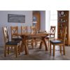 130cm to 180cm Country Oak X Leg Butterfly Extending Table Oval Corners - £80 OFF SUMMER SALE - 7