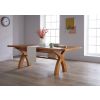 Country Oak 2.8m X Leg Double Extending Large Dining Table - £300 OFF FLASH SALE - 4