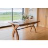 Country Oak 2.8m X Leg Double Extending Large Dining Table - £300 OFF FLASH SALE - 8