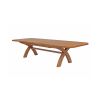 Country Oak 3.4m Large Double Extending Dining Table X Leg Oval Corners - £300 OFF SUMMER SALE - 12 Country Oak 3.4m Large Double Extending Dining Table X Leg Oval Corners - £300 OFF SUMMER SALE - 12
