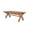 Country Oak 3.4m Large Double Extending Dining Table X Leg Oval Corners - £300 OFF SUMMER SALE - 14 Country Oak 3.4m Large Double Extending Dining Table X Leg Oval Corners - £300 OFF SUMMER SALE - 14