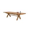 Country Oak 3.4m Large Double Extending Dining Table X Leg Oval Corners - £300 OFF SUMMER SALE - 5 Country Oak 3.4m Large Double Extending Dining Table X Leg Oval Corners - £300 OFF SUMMER SALE - 5