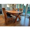 Country Oak 3.4m Large Double Extending Dining Table X Leg Oval Corners - £300 OFF SUMMER SALE - 3 Country Oak 3.4m Large Double Extending Dining Table X Leg Oval Corners - £300 OFF SUMMER SALE - 3