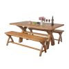Country Oak 180cm Cross Leg Dining Table - SUMMER SALE - 5