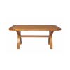 180cm Country Oak Cross Leg Dining Table Oval Corners - SUMMER SALE - 7 180cm Country Oak Cross Leg Dining Table Oval Corners - SUMMER SALE - 7