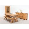 180cm Country Oak Cross Leg Dining Table Oval Corners - SUMMER SALE - 13 180cm Country Oak Cross Leg Dining Table Oval Corners - SUMMER SALE - 13