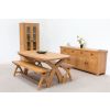 180cm Country Oak Cross Leg Dining Table Oval Corners - SUMMER SALE - 14 180cm Country Oak Cross Leg Dining Table Oval Corners - SUMMER SALE - 14