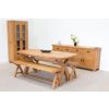 180cm Country Oak Cross Leg Dining Table Oval Corners - SUMMER SALE - 15 180cm Country Oak Cross Leg Dining Table Oval Corners - SUMMER SALE - 15