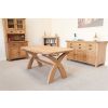 180cm Country Oak Cross Leg Dining Table Oval Corners - SUMMER SALE - 11 180cm Country Oak Cross Leg Dining Table Oval Corners - SUMMER SALE - 11