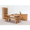 180cm Country Oak Cross Leg Dining Table Oval Corners - SUMMER SALE - 17 180cm Country Oak Cross Leg Dining Table Oval Corners - SUMMER SALE - 17