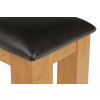 150cm Country Oak Brown Leather Chunky Indoor Oak Bench - £50 OFF FLASH SALE - 5