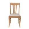 Victoria Solid Oak Dining Chair with Beige Linen Fabric pads - 10% OFF SUMMER SALE - 4