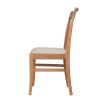 Victoria Solid Oak Dining Chair with Beige Linen Fabric pads - 10% OFF SUMMER SALE - 5