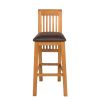 Westfield Oak Kitchen Stool with Brown Leather Seat Pad - £50 OFF FLASH SALE - 5 Westfield Oak Kitchen Stool with Brown Leather Seat Pad - £50 OFF FLASH SALE - 5