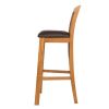 Westfield Oak Kitchen Stool with Brown Leather Seat Pad - £50 OFF FLASH SALE - 6 Westfield Oak Kitchen Stool with Brown Leather Seat Pad - £50 OFF FLASH SALE - 6