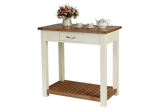 Tutbury Cream Painted Oak Breakfast Bar Table - 10% OFF SUMMER SALE