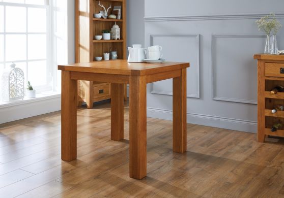 Country Oak 80cm Small Square Oak Dining Table - SUMMER SALE