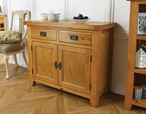 Country Oak 100cm Small Assembled Oak Sideboard - £60 OFF FLASH SALE
