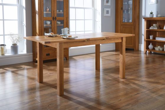 Country Oak 1.8m Extending Oak Dining Table - £60 OFF FLASH SALE